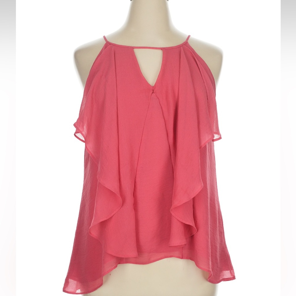 Maurice’s size 0 1XL 16 Coral Halter Ruffle Blouse